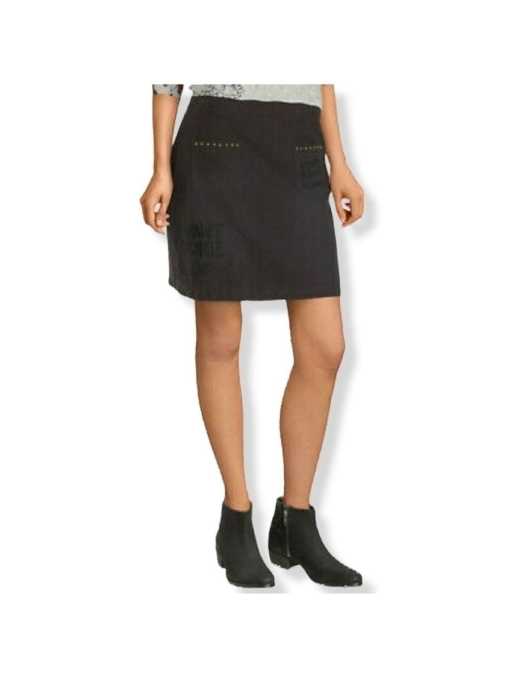 Desigual Black Denim Skirt